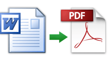 كيفية تحويل ملف word إلى pdf
